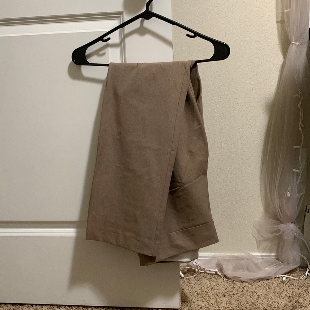 Straight legged slacks